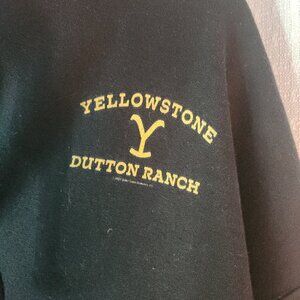Yellowstone Dutton Ranch Hoodie – Men's 2XL – Black Zip-Up Sweatshirt